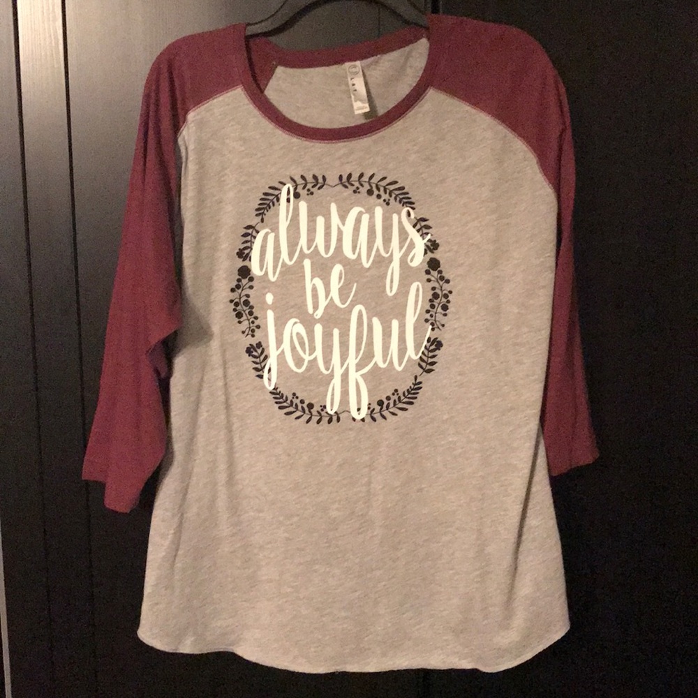 NWOT Gray and Maroon Raglan